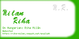 milan riha business card